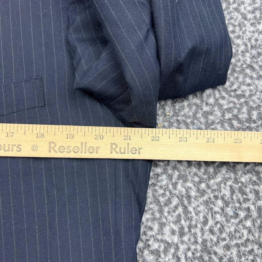Vintage Brooks Brothers Suit Jacket Blazer Men Pinstripe Wool Blend Two Button
